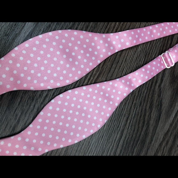 Mrs. Bow Tie Accessories Mrs Bow Tie New Pink W White Polka Dot